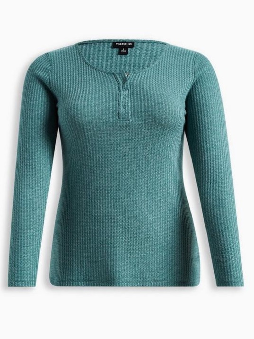 Torrid Waffle Snap Henley Long Sleeve Tee Size 3